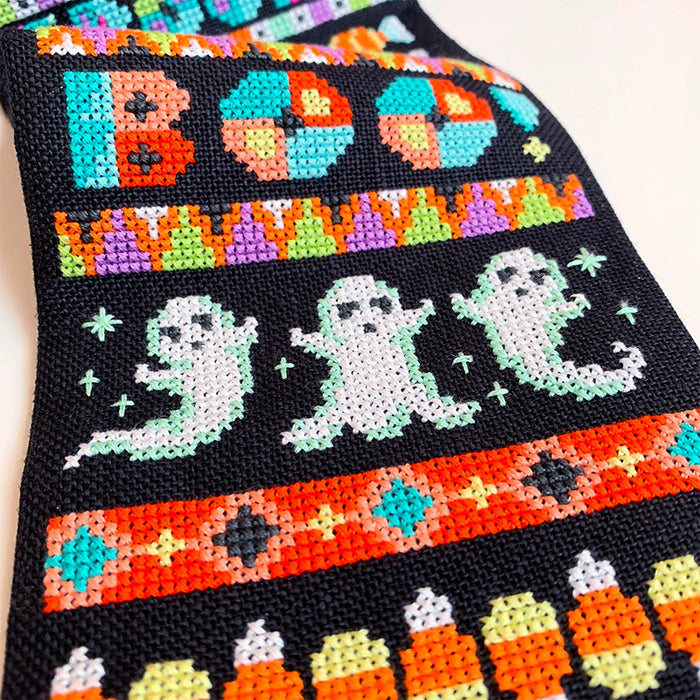 Ghastly Greetings Cross Stitch Pattern-Stitched Modern