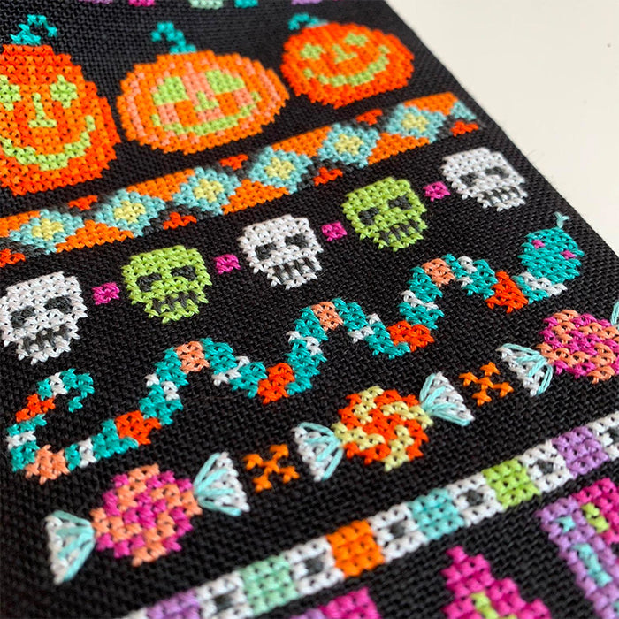 Ghastly Greetings Cross Stitch Pattern-Stitched Modern