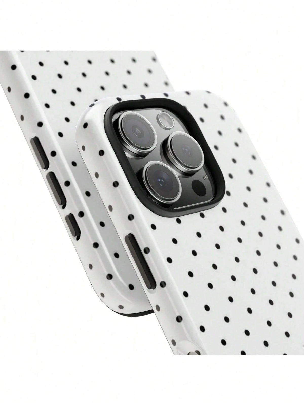 GIIPPA Soft & Cute White Polka Dot Phone Case, Y2K Style, Compatible With 17/16/15/14/13/12/11 Pro Max, Aesthetic