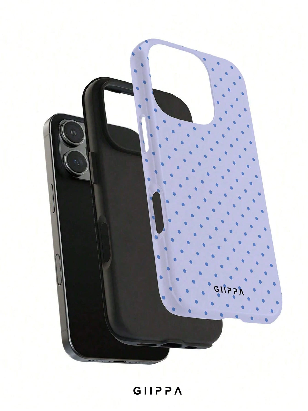GIIPPA Soft & Cute White Polka Dot Phone Case, Y2K Style, Compatible With 17/16/15/14/13/12/11 Pro Max, Aesthetic