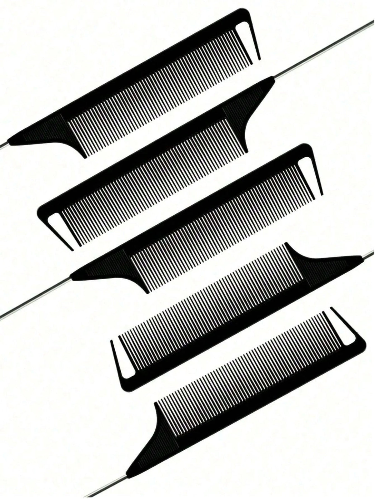 Hair Comb Set, Including Parting Comb, Tail Comb, Steel Needle Tail Carbon Fiber Heat-Resistant Volumizing Comb, Styling Comb, Hair Brush, Comb, Hairdressing Tools, Hair Products And Accessories, Suit