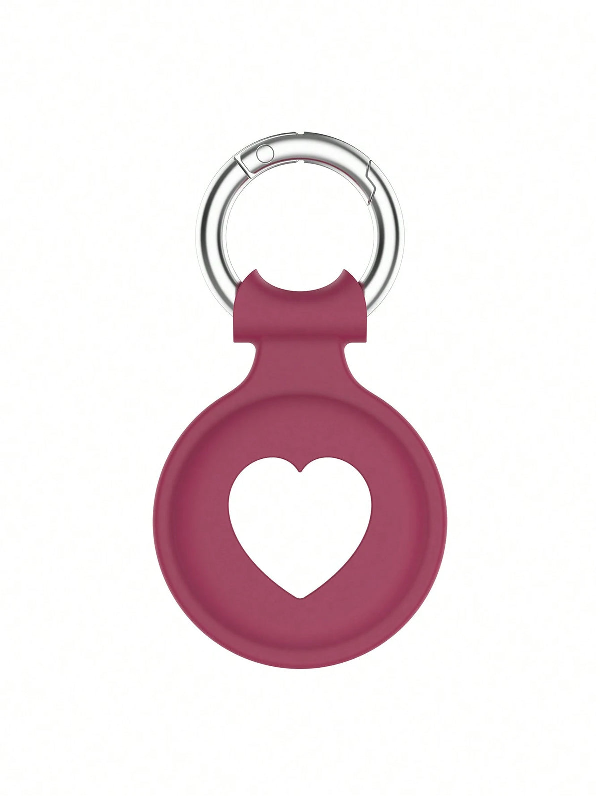 Heart Shaped Protective Silicone Cover With Anti-Lost Tracker And Soft Shell Compatible With Apple Airtag (Airtag Not Included)
