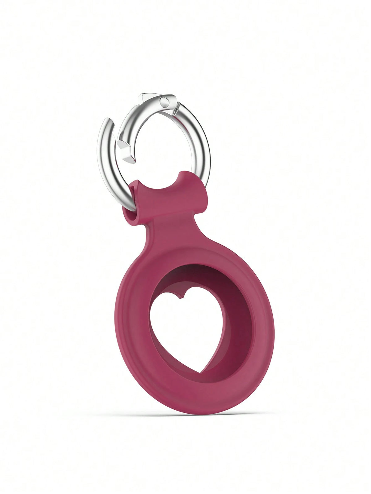 Heart Shaped Protective Silicone Cover With Anti-Lost Tracker And Soft Shell Compatible With Apple Airtag (Airtag Not Included)