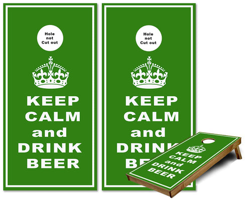 Keep Calm and Drink Beer cornhole wraps
