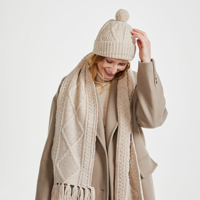 Kinard Aran Natural Ski Hat