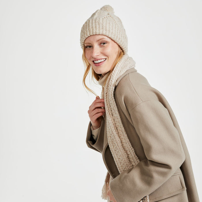 Kinard Aran Natural Ski Hat