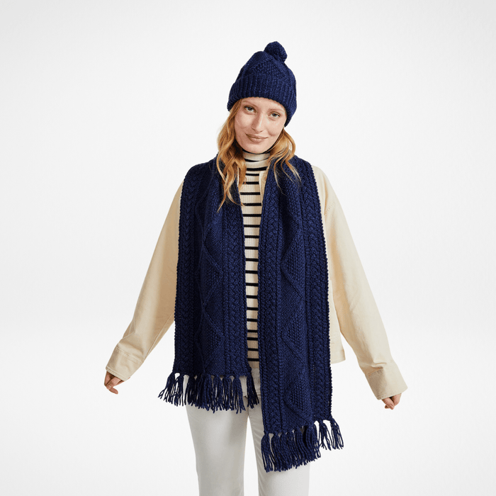 Kinard Aran Navy Ski Hat