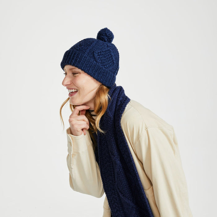 Kinard Aran Navy Ski Hat