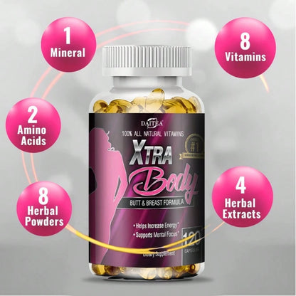 Ladies' Hip And Chest Formula- Creatine Monohydrate, Pueraria Powder- Supports Concentration And Energy-120 Soft Capsules
