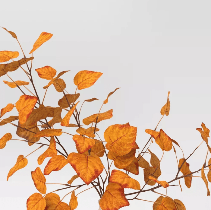 Large Orange Fall Leaf Artificial Plants Arrangement - Wichita Home Outlet
