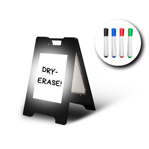 LED Backlit A-Frame Sign - Dry Erase