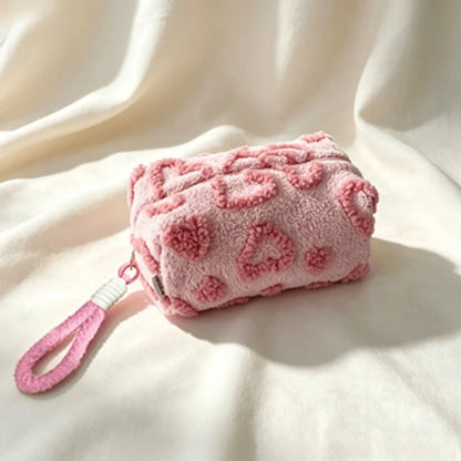 Leopard Print Cosmetic Bag With Wrist Strap, Zippered Travel Makeup Pouch For Women