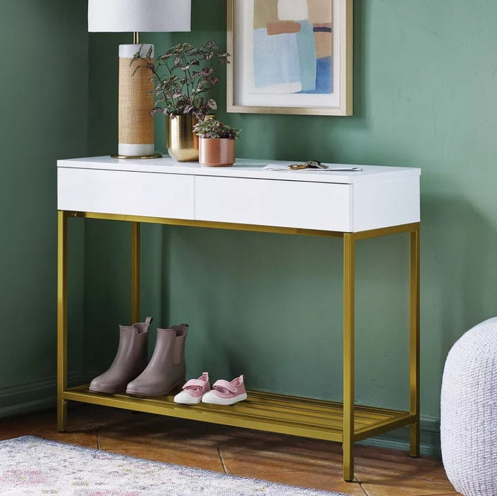 Loring Console Table - White - Wichita Home Outlet