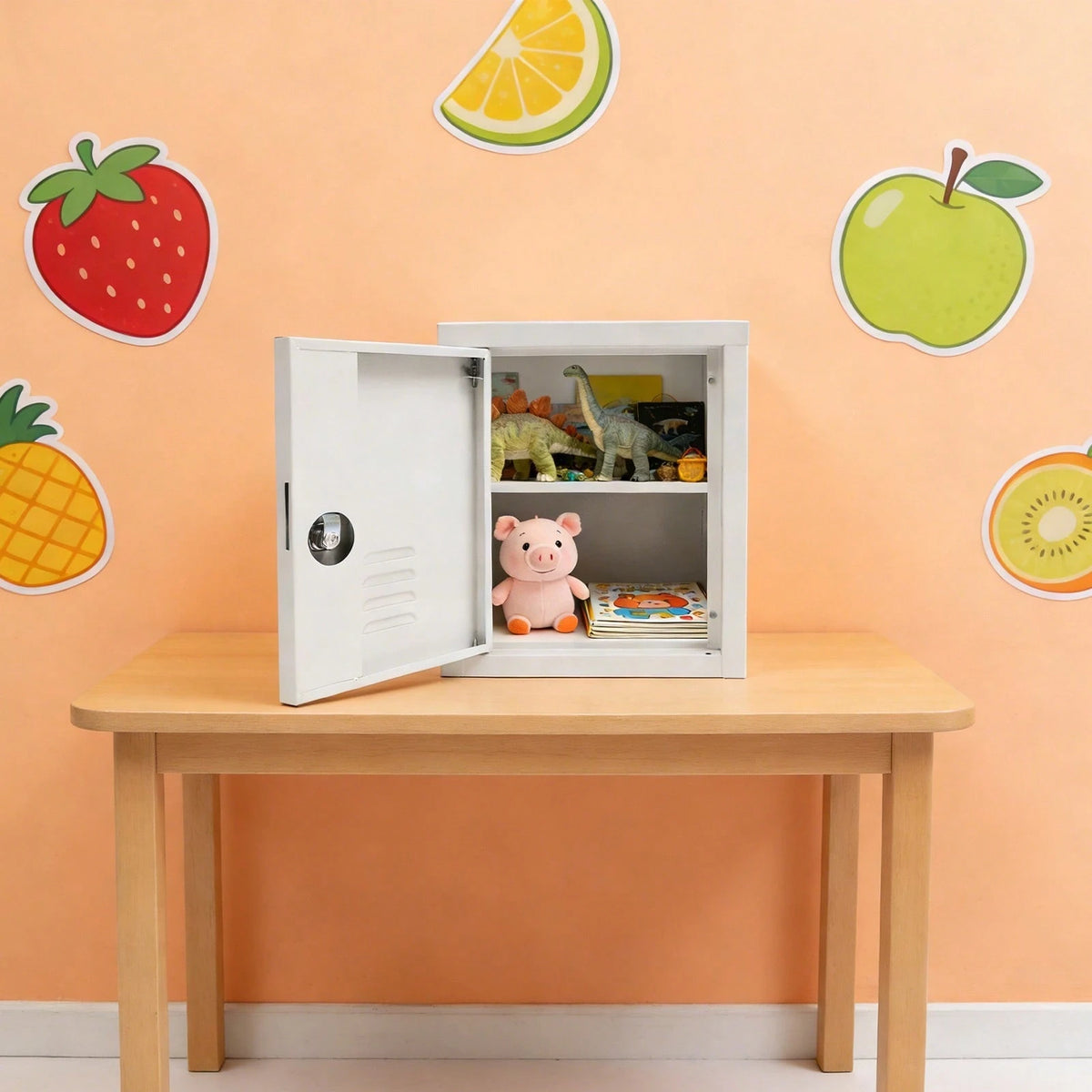 LOYALHEARTDY Storage Cabinet, Lockable Storage Cabinet, Free Standing Small Storage Cabinet
