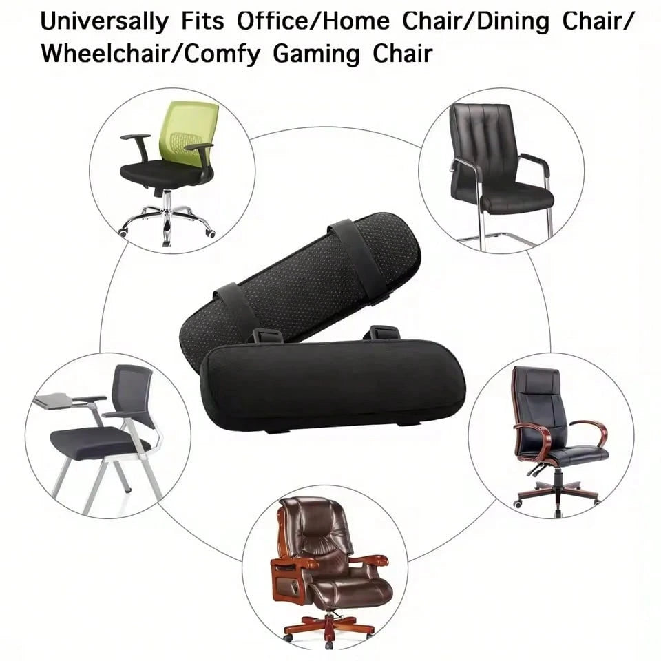 Memory Foam Armrest Pads, Arm Support Cushion For Office Chair, Universally Fits Most Office Chairs School Supplies, Back To School Chair Cushion Seat Cushion Office Supplies Chair Pillow Gaming Chair
