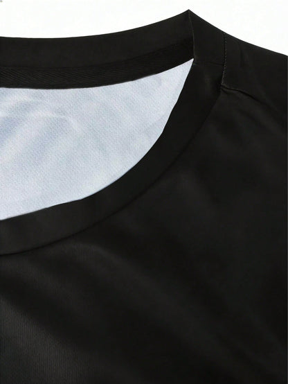 Men's Plus Size STAY Printed T-Shirt Set
