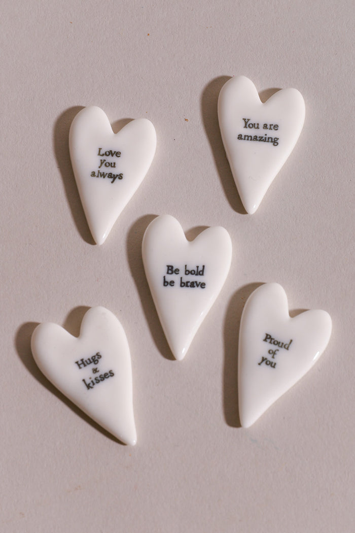 Mini Heart Pebble - Porcelain Keepsake