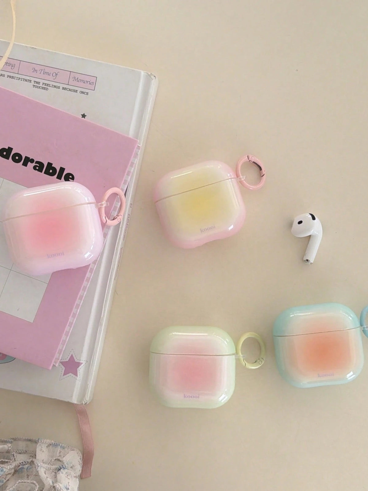 Minimalist Macaron Gradient Pods Pro3 Protective Case, Compatible With Apple Pods 4 Noise Cancelling/2/3/Pro 2nd Generation Wireless Bluetooth Earphone Soft Silicone Case