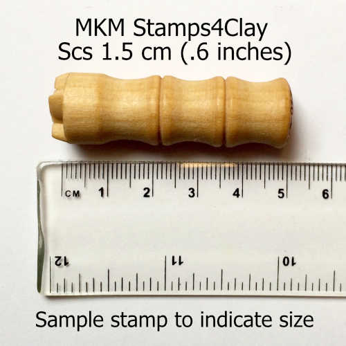 MKM Small Round Stamp Tri-Leaf SCS-166