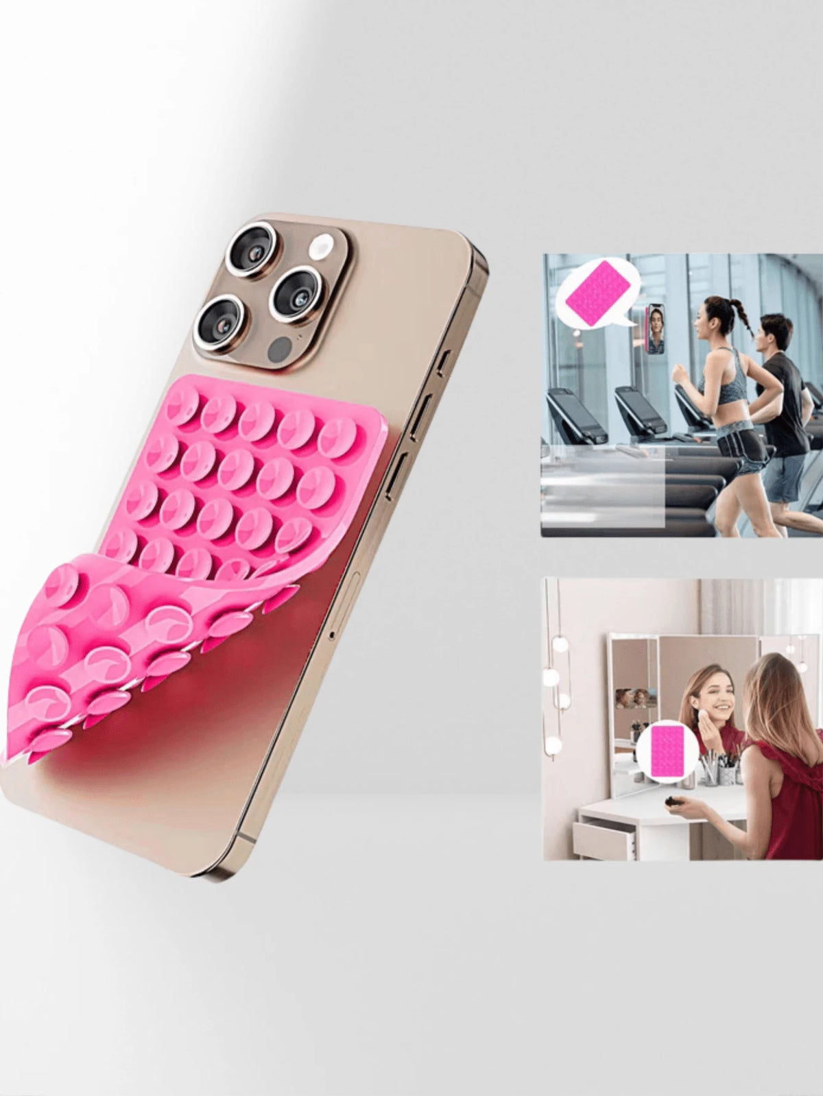 Multifunctional Phone Stand With Silicone Suction Cup Design, Strong Adhesion, Suitable For Multiple Scenarios. Effectively Prevents Phone Drops And Video Shaking, Convenient For Selfies, Compatible W