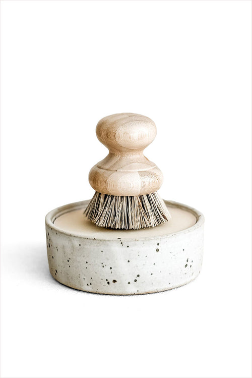 Natural Solid Dish Soap and Ceramic Container