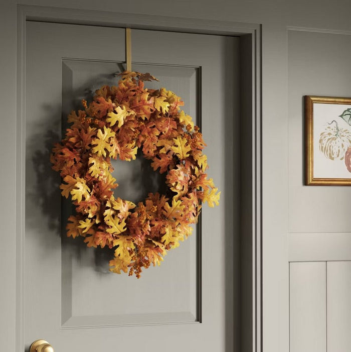 Oak Leaf Fall Wreath - Wichita Home Outlet