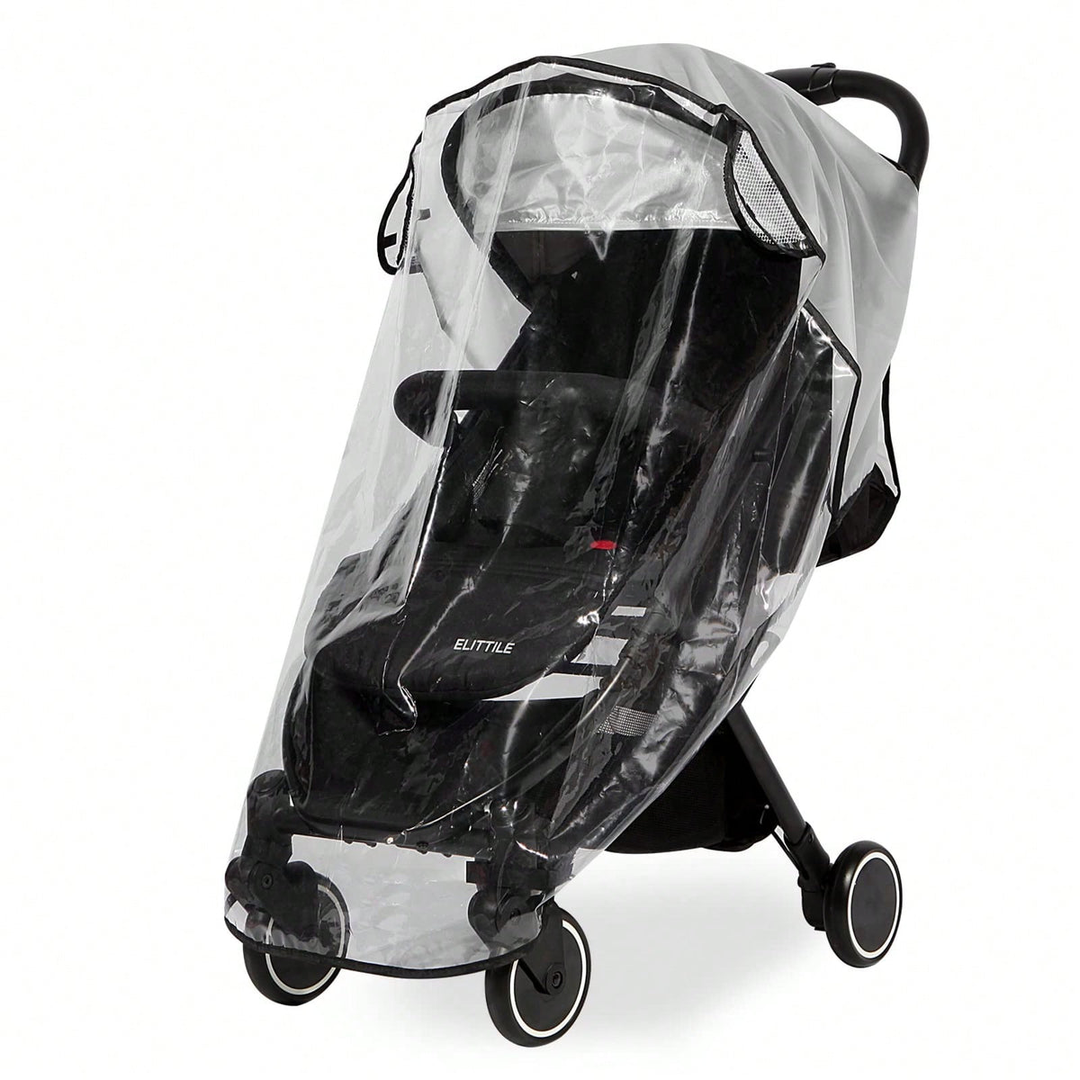 Oaoleer 1PC Clear Stroller Rain Cover, Universal Travel Weather Shield Breathable Baby Stroller Rain Cover For Windproof, Waterproof, Protect From Sun Dust Snow