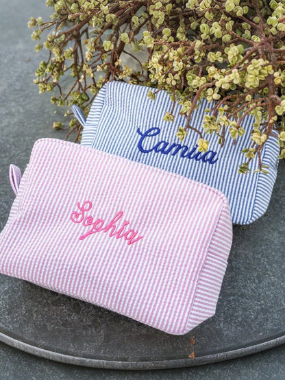 Personalized Makeup Bag, Custom Embroidered Toiletry Bag, Makeup Bag, Bridesmaid Gift, Bridal Party Gift, Cosmetic Storage Pouch, Bags For Ladies Fashionable, Bag Lover, Coquette Aesthetic, Mother's D