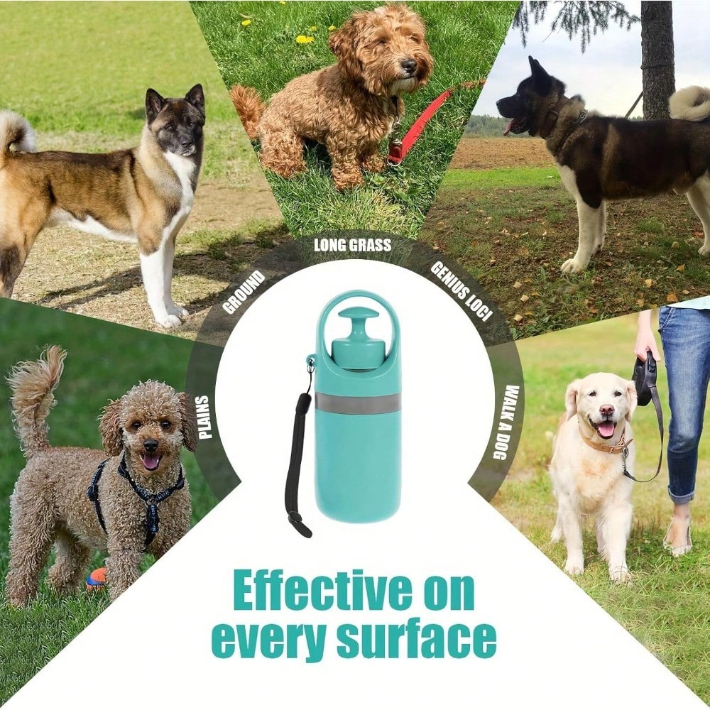 Pooper Scooper For Small Dogs, Portable No‑Touch Waste Picker With Built‑In Bag Dispenser 1 Roll 15PCS Bags, One‑Handed Claw Grabber, Leak‑Resistant Storage For Small & Medium Dogs, Cats & Small Pets