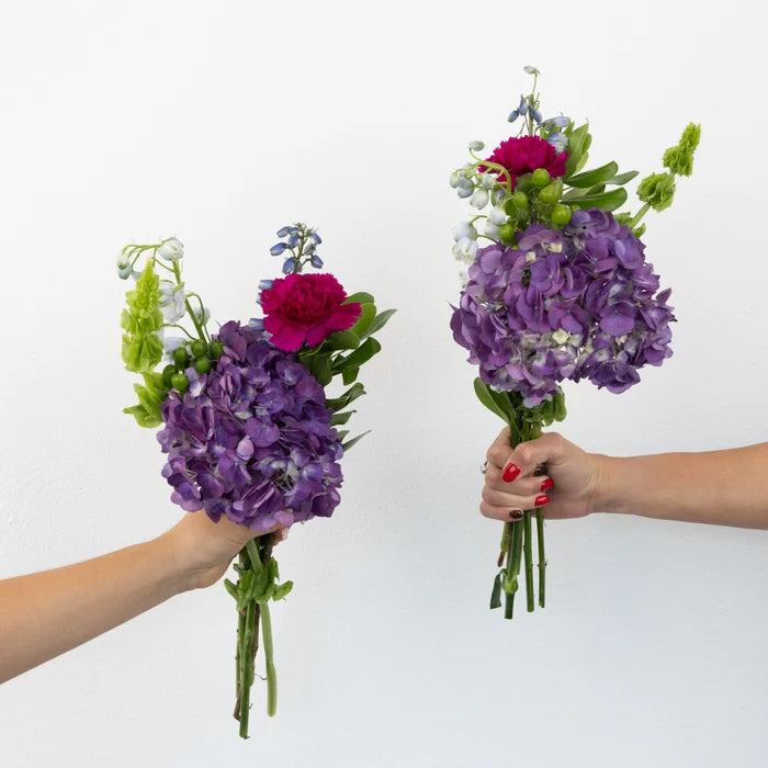 Purple Blooming Bouquet Bar Flower Kit Vase - Image