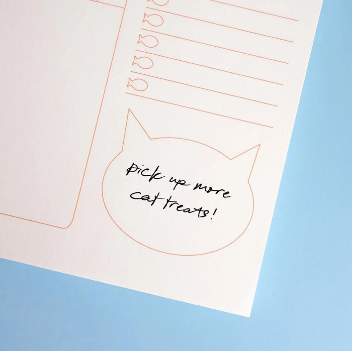 Hey ✿ Sooj Purr Usual Cat Weekly Planner Notepad with cute cat illustrations and weekly layout for organized feline lovers.