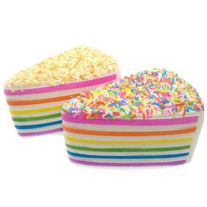 Gadget Gerbil Rainbow Cake Slice Squishy Toy