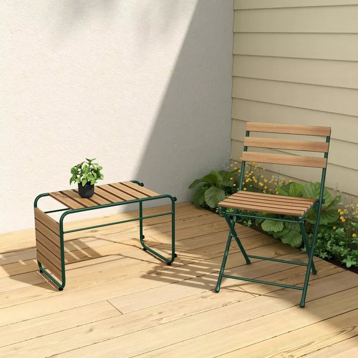 Rectangular Patio Accent End Table - Green - Wichita Home Outlet