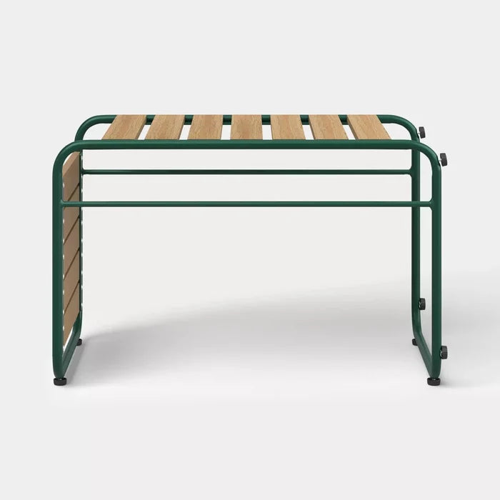 Rectangular Patio Accent End Table - Green - Wichita Home Outlet