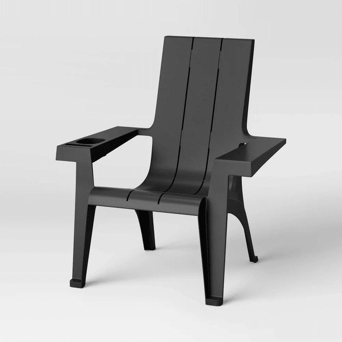 Resin Stackable Adirondack Chair - Black - Wichita Home Outlet