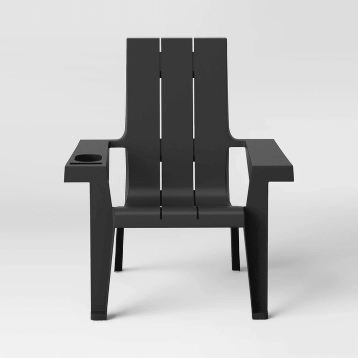 Resin Stackable Adirondack Chair - Black - Wichita Home Outlet