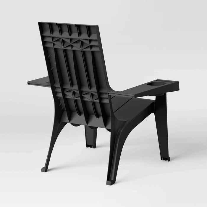 Resin Stackable Adirondack Chair - Black - Wichita Home Outlet
