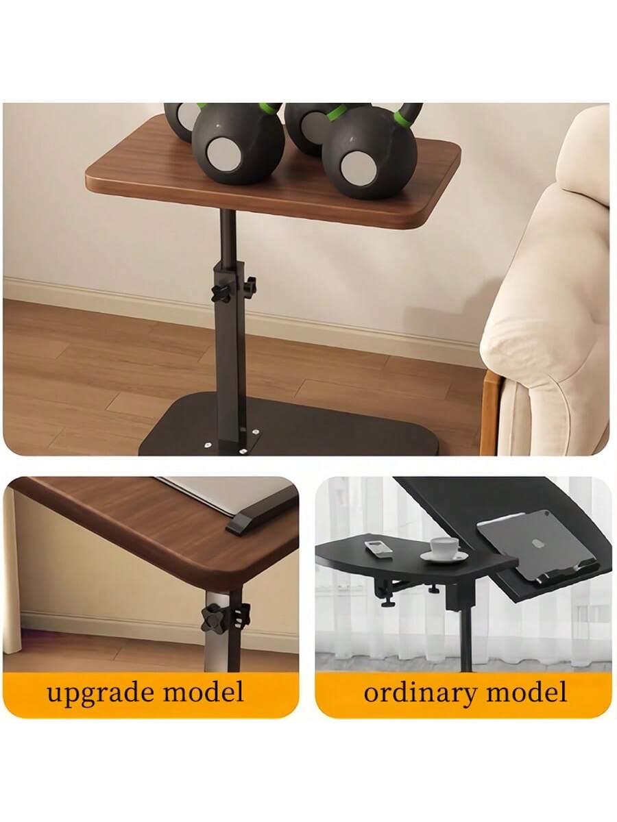 Side Table Sofa Tray For Couch, 360° Rotatable Sofa Armrest Side Tray Table, Adjustable Legs Space-Saving Couch Bedside TV Tray Snack Table For Eating