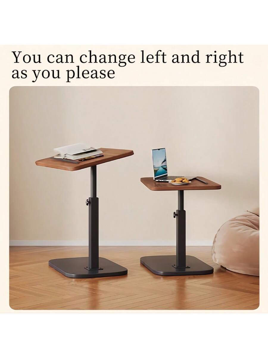 Side Table Sofa Tray For Couch, 360° Rotatable Sofa Armrest Side Tray Table, Adjustable Legs Space-Saving Couch Bedside TV Tray Snack Table For Eating