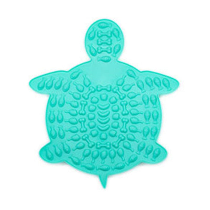 Gadget Gerbil Cyan Silicone Turtle Shaped Pet Licking Mat