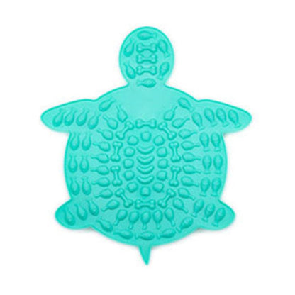Gadget Gerbil Cyan Silicone Turtle Shaped Pet Licking Mat
