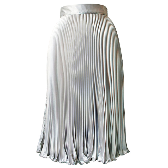 Silver Pleated Skirt