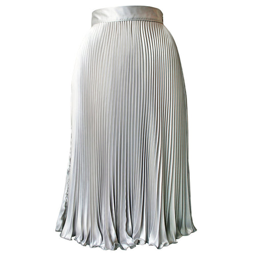 Silver Pleated Skirt