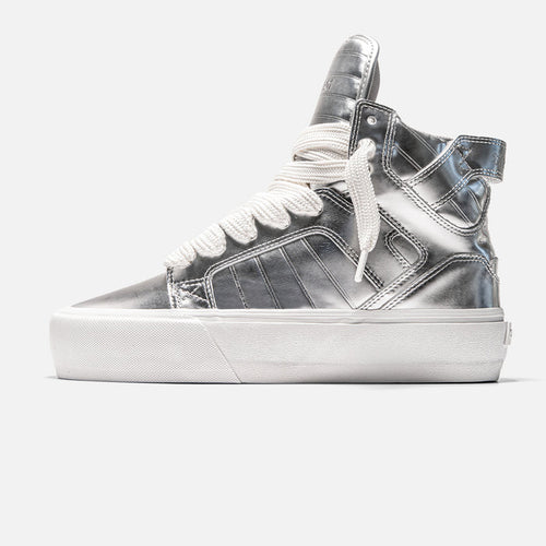 STRAYE SKTP.01 Chrome – side view high-top skate sneaker