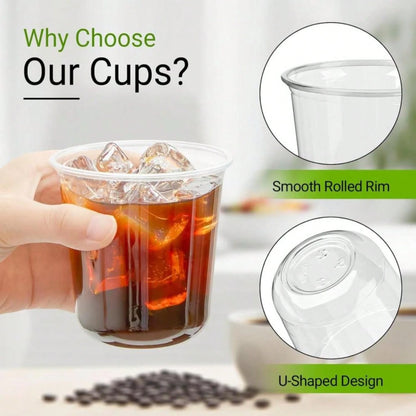 Soelomu 12 Oz Disposable Stemless Wine Glasses, 50 Pcs Crystal Plastic Cocktail Cups Clear Classic Cold Drinking Party Glasses For Wedding Gathering Birthday Meeting (Clear)