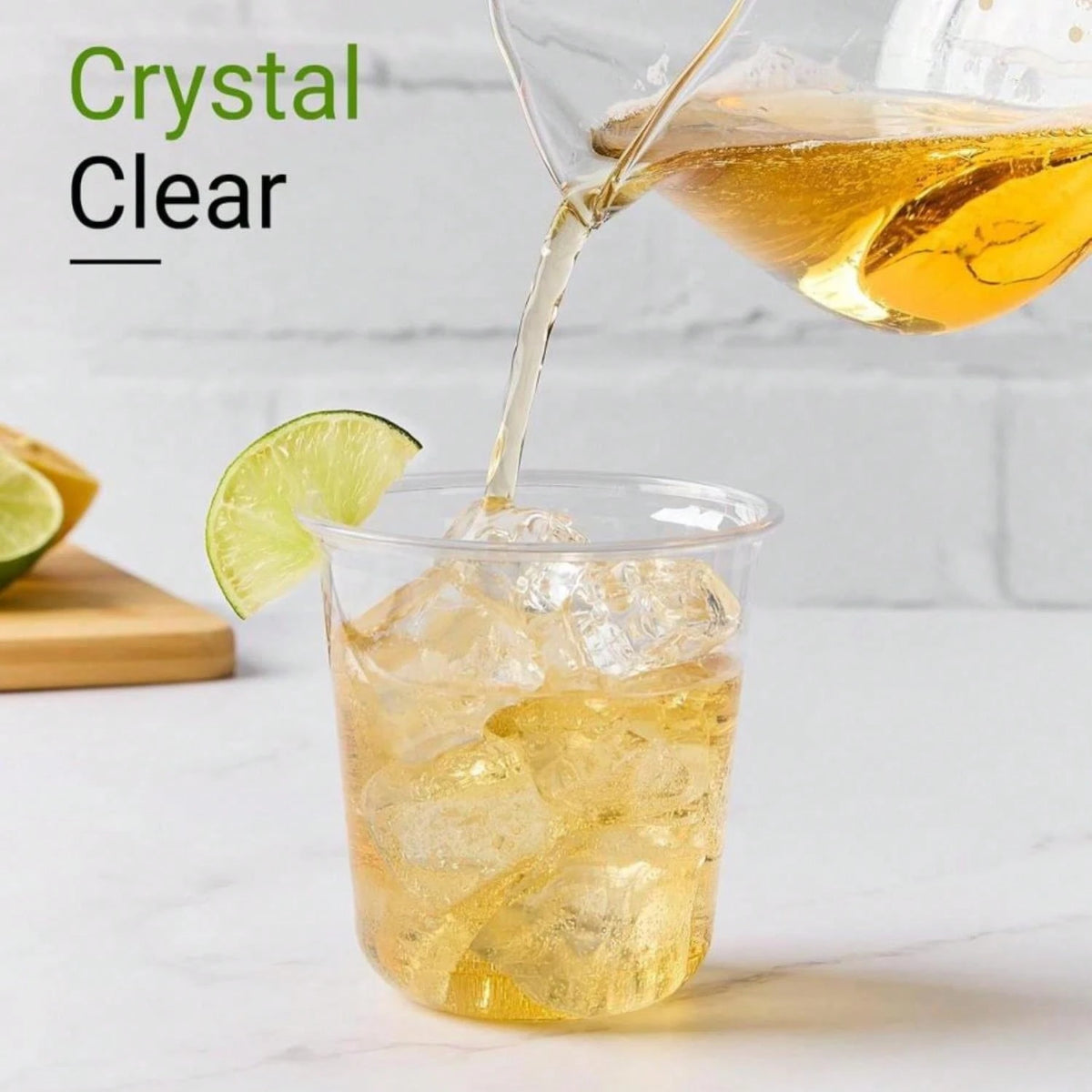 Soelomu 12 Oz Disposable Stemless Wine Glasses, 50 Pcs Crystal Plastic Cocktail Cups Clear Classic Cold Drinking Party Glasses For Wedding Gathering Birthday Meeting (Clear)