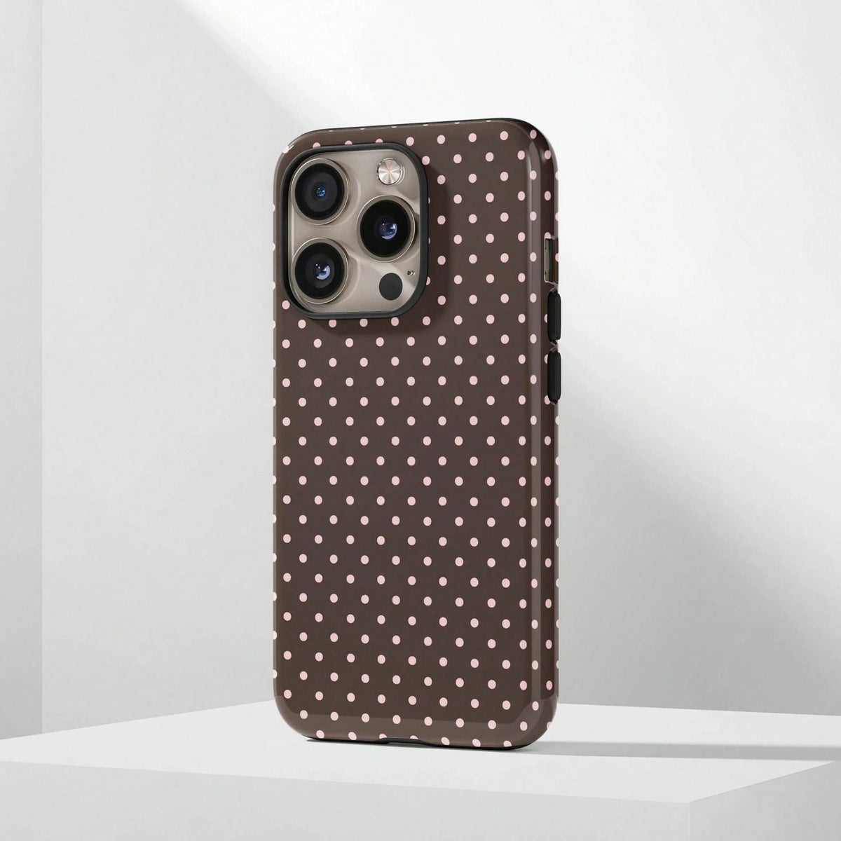 Soft & Cute White Polka Dot Phone Case, Y2K Style, Compatible With IPhone 17/16/15/14/13/12/11 Pro Max