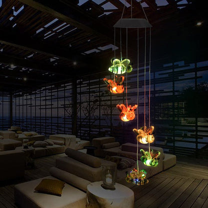 Gadget Gerbil Solar Powered LED Bee Wind Chimes