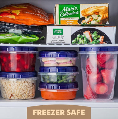 Stackable Plastic Containers with Lids - 24 Pack - Wichita Home Outlet