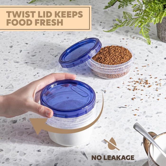 Stackable Plastic Containers with Lids - 24 Pack - Wichita Home Outlet